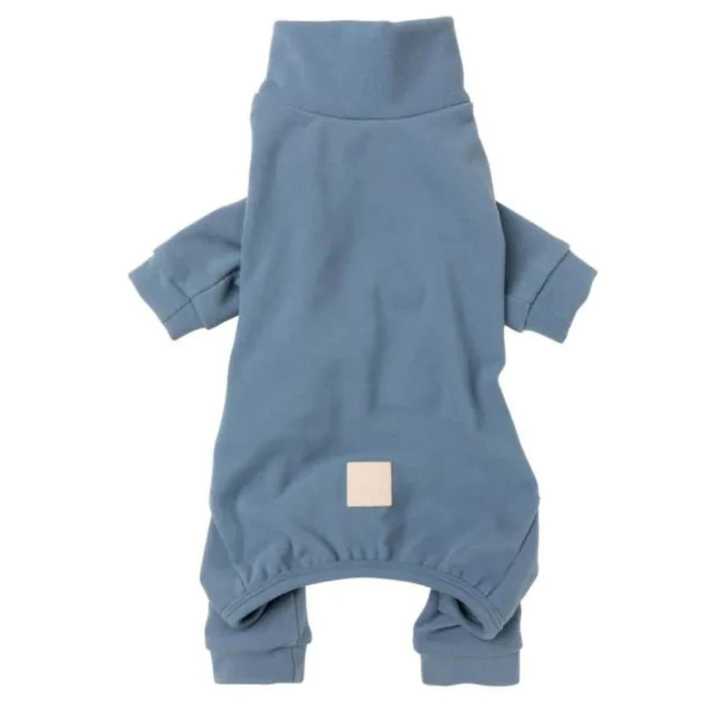 FuzzYard Life Dog Pyjamas – Luxury High Neck Loungewear for Pets (French Blue)