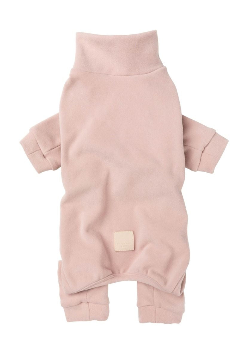 FuzzYard Life Dog Pyjamas – Luxury High Neck Loungewear for Pets (Soft Blush)