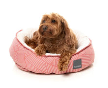 Load image into Gallery viewer, FuzzYard Thornbury Brick Red Reversible Dog Bed

