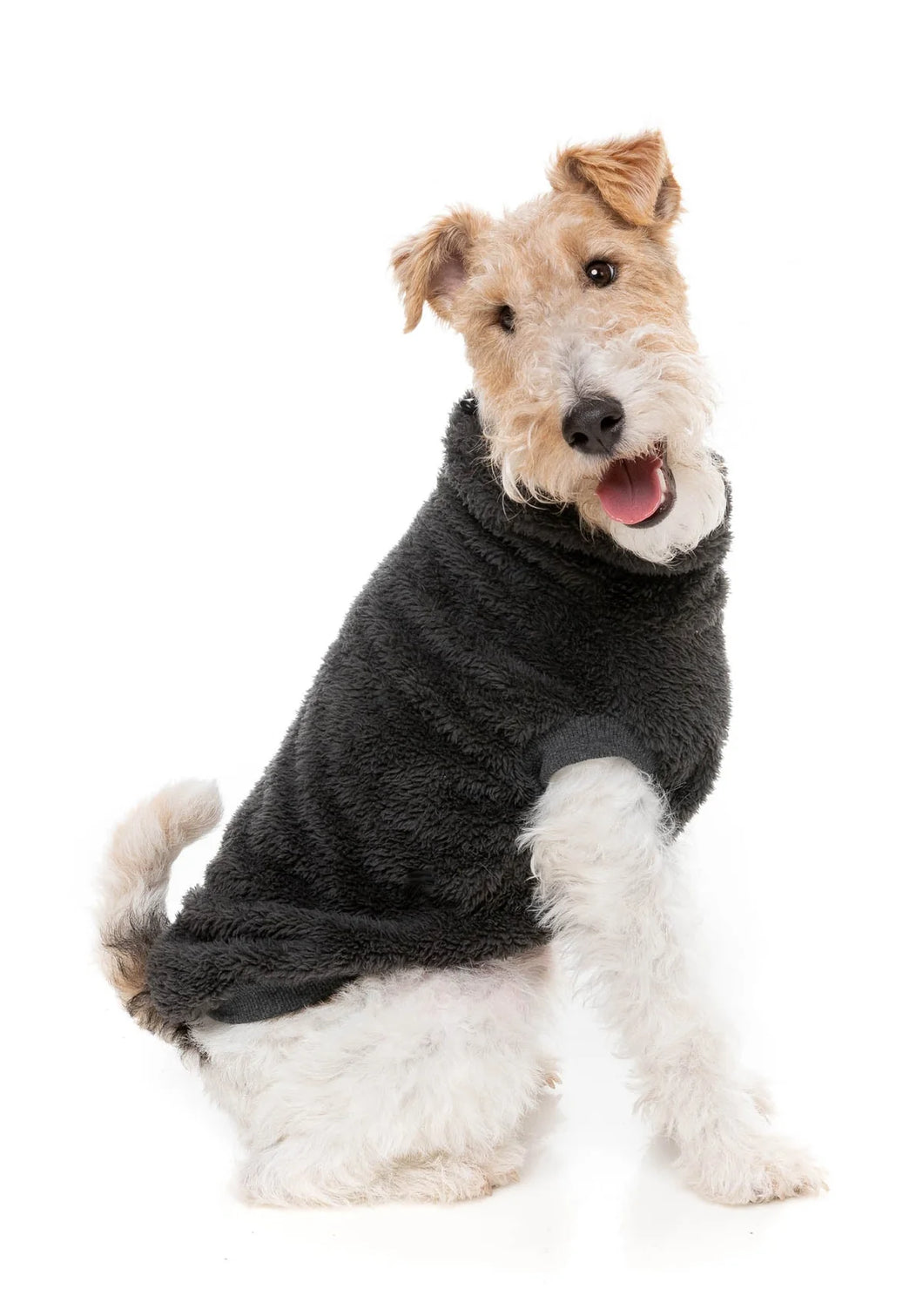FuzzYard Turtle Teddy 24 Dog Sweater - Carbon Black