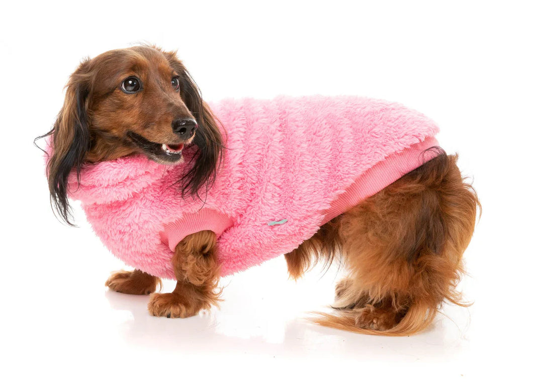 FuzzYard Turtle Teddy 24 Dog Sweater - Pink