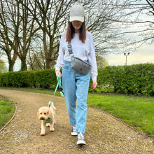 Load image into Gallery viewer, PupClub Couture Dog Walking Bum Bag – Grey
