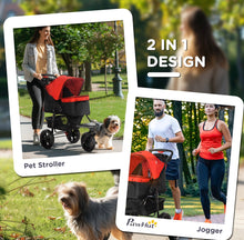 Load image into Gallery viewer, PawHut Folding 3-Wheel Pet Stroller | Dog Travel &amp; Adventure Buggy

