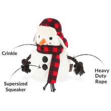 Load image into Gallery viewer, P.L.A.Y. Home for the Holidays – Blizzard Snowman Dog Toy
