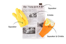 Load image into Gallery viewer, Fish &amp; Chips Plush Dog Toy (International Classic Chippy Chews) by P.L.A.Y.
