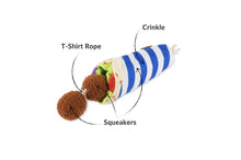 Load image into Gallery viewer, International Classic Fur-lafel Wrap Plush Dog Toy by P.L.A.Y.
