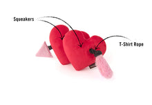 Load image into Gallery viewer, P.L.A.Y. Puppy Love Fur-Ever Hearts Plush Dog Toy
