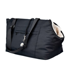 Load image into Gallery viewer, Soho Poms Black &amp; Cream Rainy Bear Pet Carrier - Ideal for Dogs &amp; Cats
