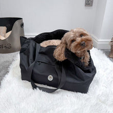 Load image into Gallery viewer, Soho Poms Black Rainy Bear Pet Carrier - Ideal for Dogs &amp; Cats
