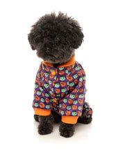 Load image into Gallery viewer, Fuzzyard Be My Ghoul Dog Pyjamas with a spooky ghost and ghoul design. Soft fleece material keeps dogs warm during cooler nights.
