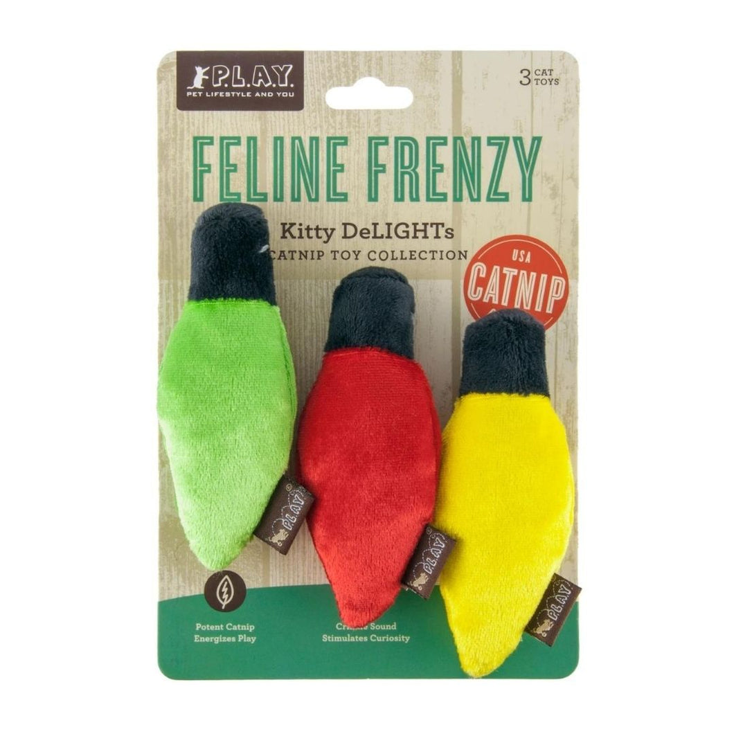 P.L.A.Y Feline Frenzy Christmas Lights Cat Toy Set of 3